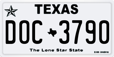 TX license plate DOC3790