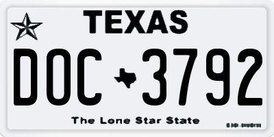TX license plate DOC3792