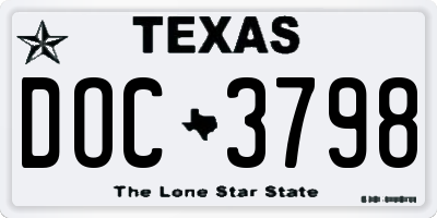 TX license plate DOC3798