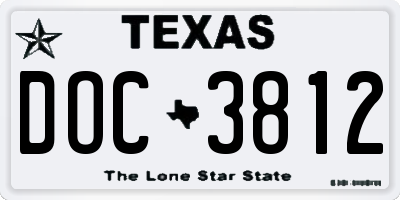 TX license plate DOC3812