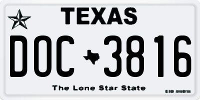 TX license plate DOC3816