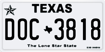 TX license plate DOC3818