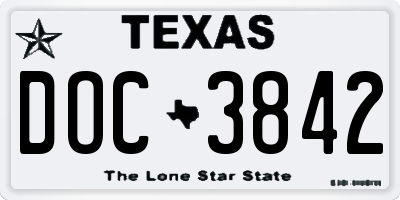TX license plate DOC3842