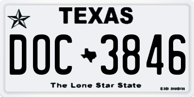 TX license plate DOC3846