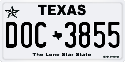 TX license plate DOC3855
