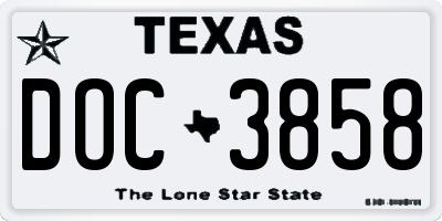 TX license plate DOC3858