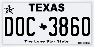 TX license plate DOC3860