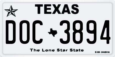 TX license plate DOC3894