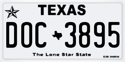 TX license plate DOC3895