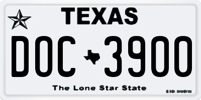 TX license plate DOC3900