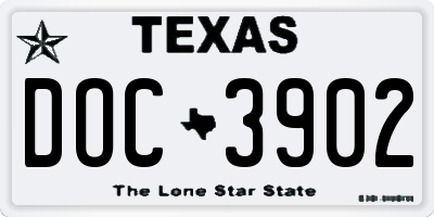 TX license plate DOC3902