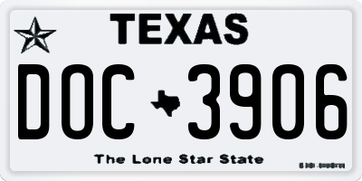 TX license plate DOC3906