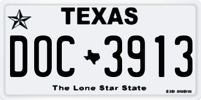 TX license plate DOC3913