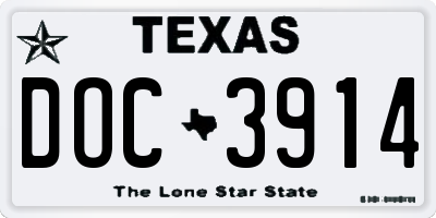 TX license plate DOC3914