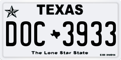 TX license plate DOC3933
