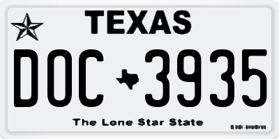TX license plate DOC3935
