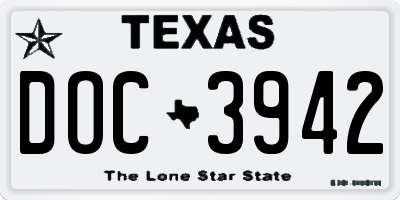 TX license plate DOC3942