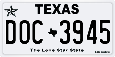 TX license plate DOC3945