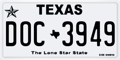 TX license plate DOC3949