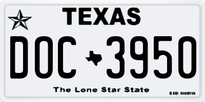 TX license plate DOC3950
