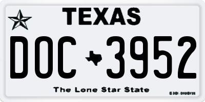 TX license plate DOC3952