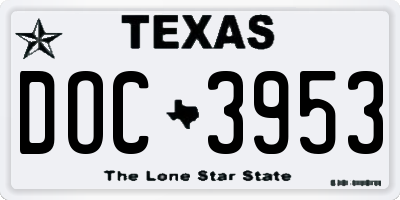 TX license plate DOC3953