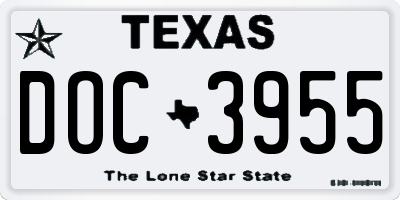 TX license plate DOC3955
