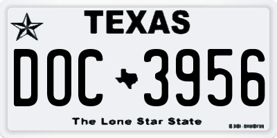 TX license plate DOC3956