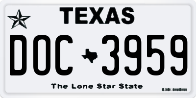 TX license plate DOC3959