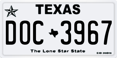 TX license plate DOC3967