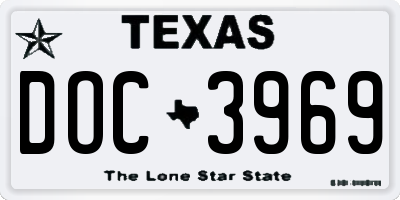 TX license plate DOC3969
