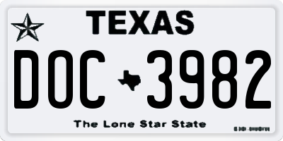 TX license plate DOC3982