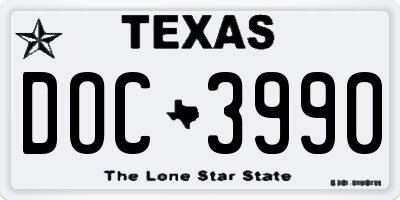TX license plate DOC3990