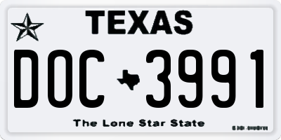 TX license plate DOC3991