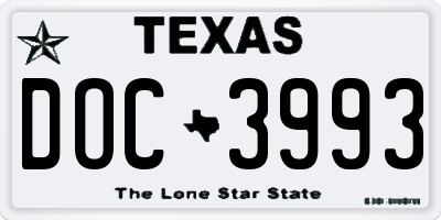 TX license plate DOC3993