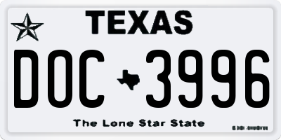 TX license plate DOC3996