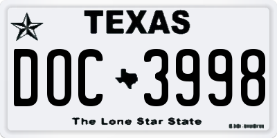 TX license plate DOC3998