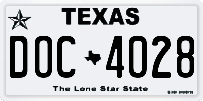 TX license plate DOC4028