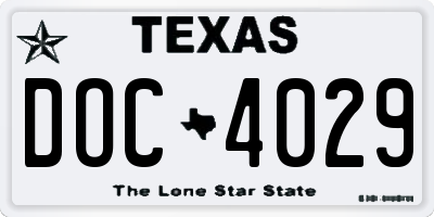 TX license plate DOC4029