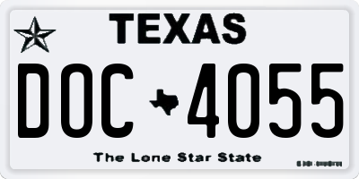TX license plate DOC4055