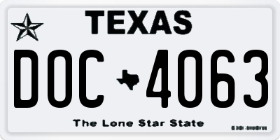 TX license plate DOC4063