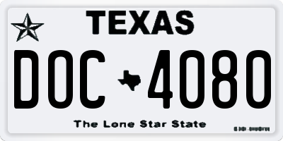 TX license plate DOC4080