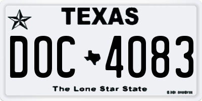TX license plate DOC4083