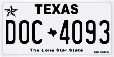 TX license plate DOC4093