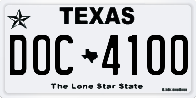 TX license plate DOC4100