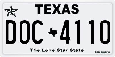 TX license plate DOC4110