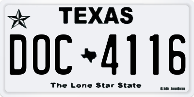 TX license plate DOC4116