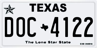 TX license plate DOC4122