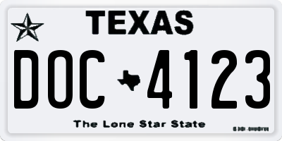 TX license plate DOC4123