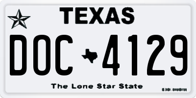 TX license plate DOC4129